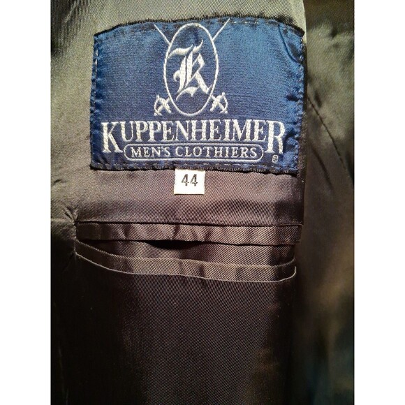 Kuppenheimer USA Mens Charcoal/Black WOOL Overcoat Top Coat XL - Picture 8 of 8